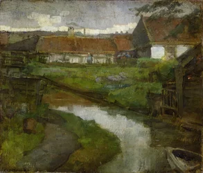 Zagroda i rów nawadniający z dziobem łodzi wiosłowej, 1898-99